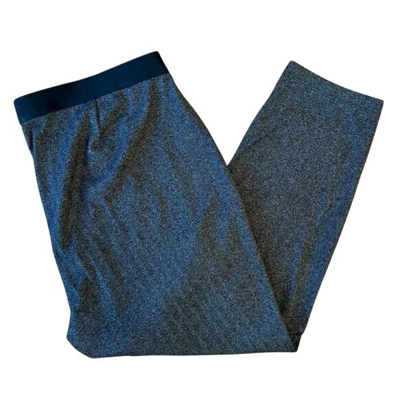 Eileen Fisher Women’s Elastic Waist Pull On Tights Black Herringbone Size Large - Picture 1 of 8